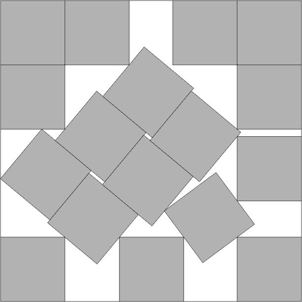 Best known optimal square packing for 17 squares